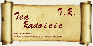 Tea Radoičić vizit kartica
